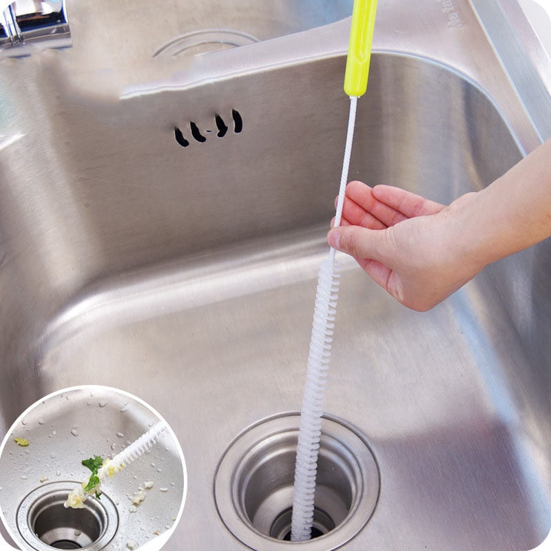 71cm Extended Sewer Cleaning Brush Pipe Dredging Tools Drain Snake Kitchen Bathroom Sink Pipe Cleaner Hair Removal Tools Dredge