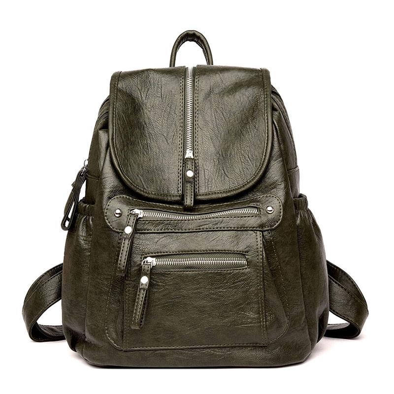 Casual Leather Backpack